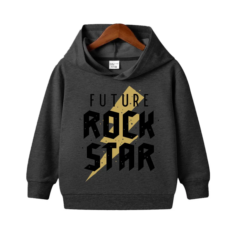 Future Rock Star Printed Hoodie For Kids - Deal20one