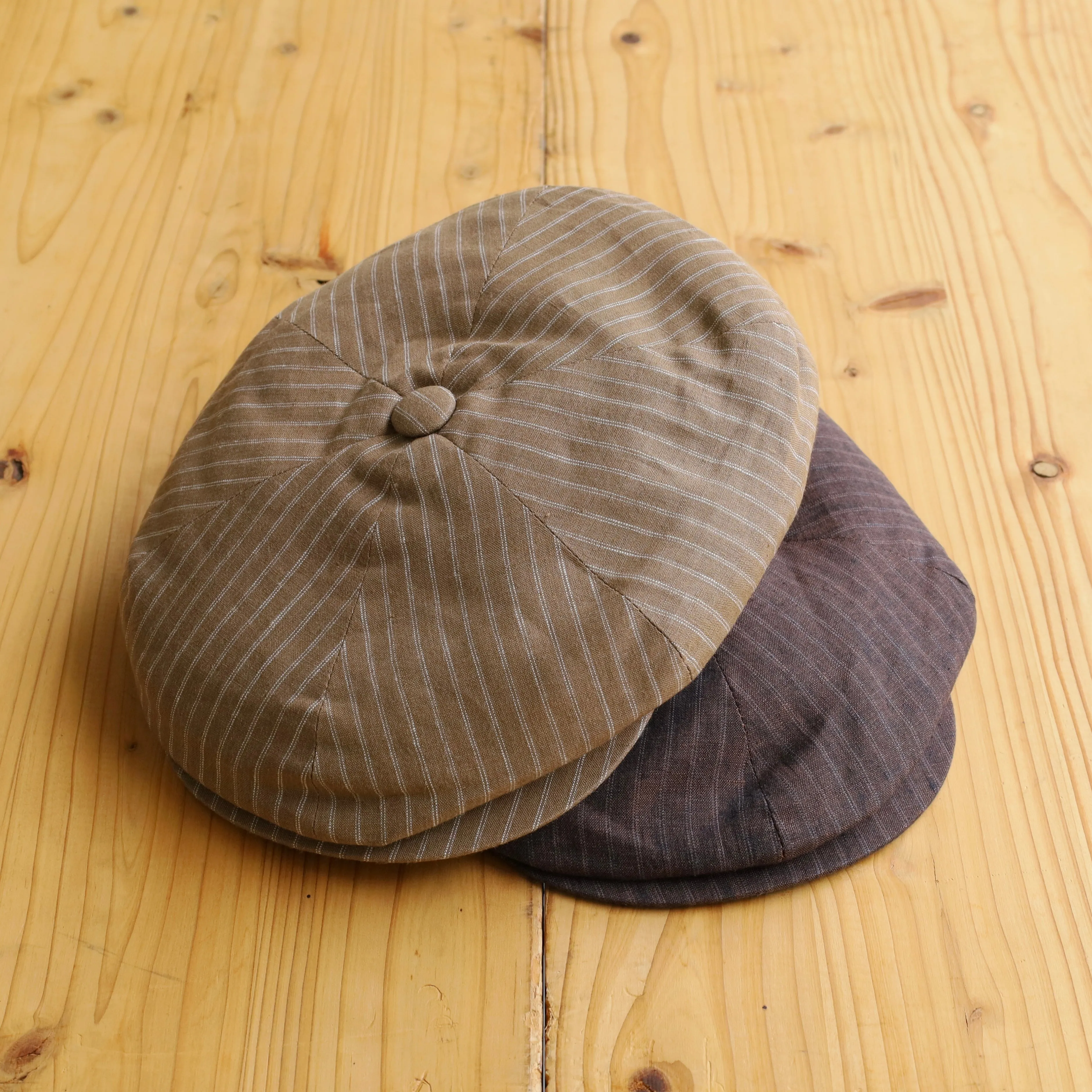 GATSBY CAP LINEN STRIPES