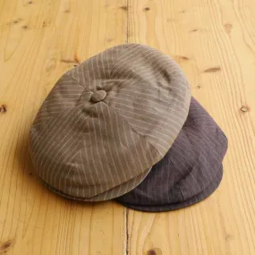 GATSBY CAP LINEN STRIPES