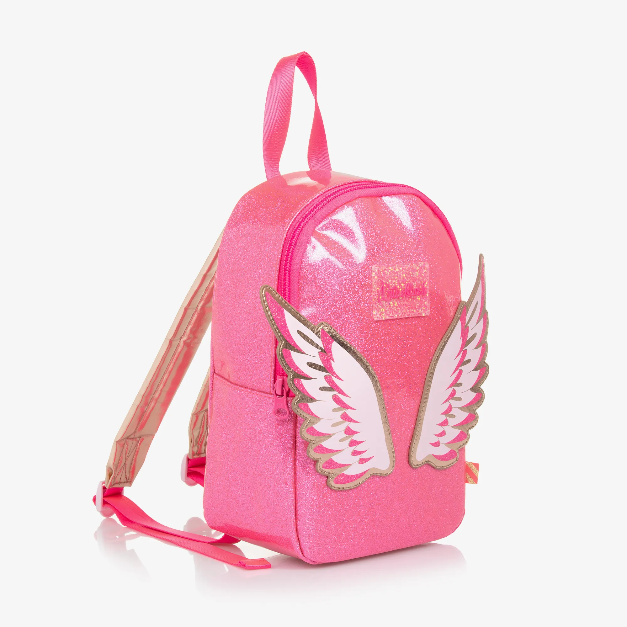 Girls Pink Sparkle Wings Backpack (27cm)