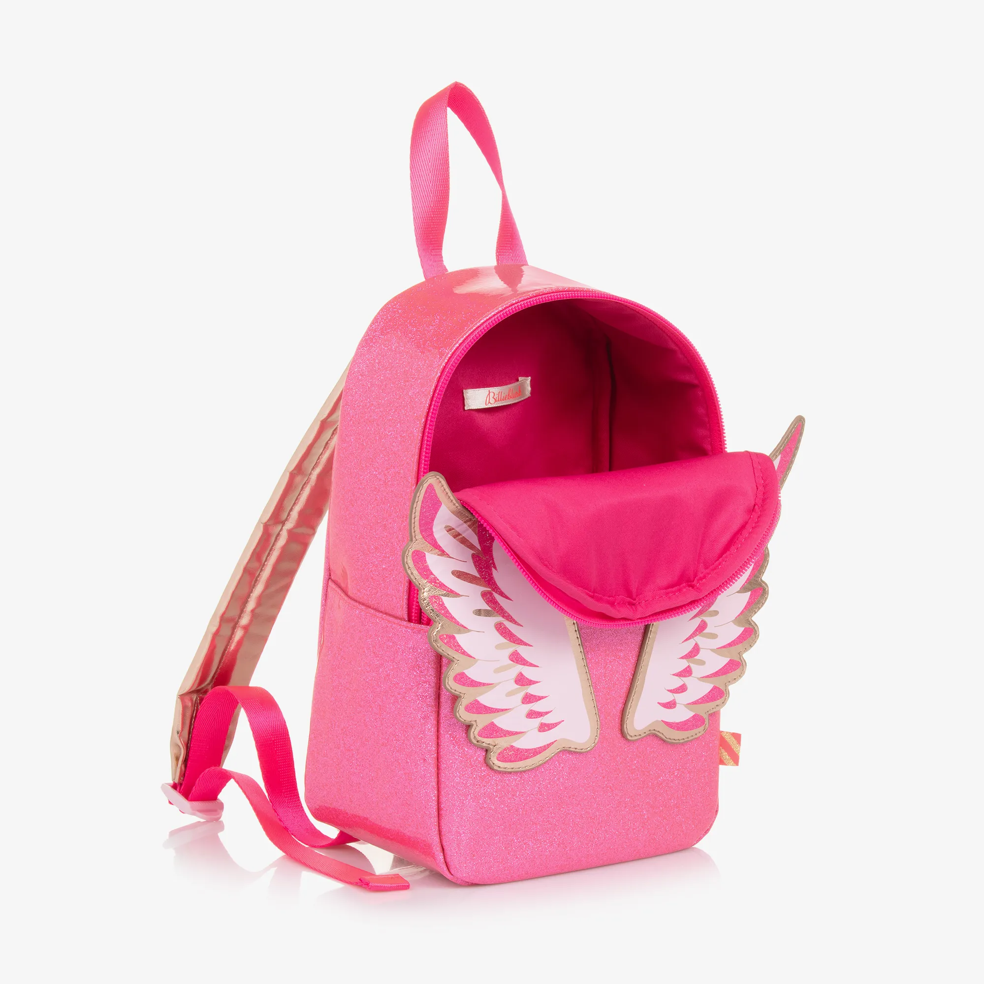 Girls Pink Sparkle Wings Backpack (27cm)