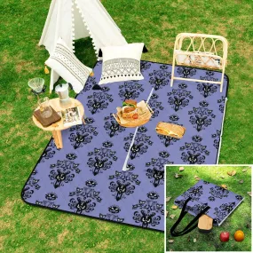 Haunted Mansion Wallpaper Zipper Picnic Mat