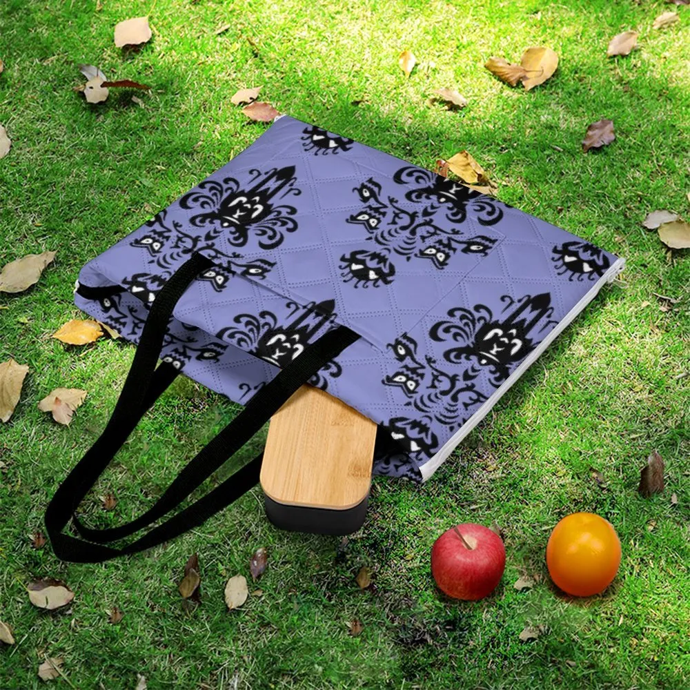 Haunted Mansion Wallpaper Zipper Picnic Mat