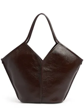 Hereu   Calella distressed leather shoulder bag 