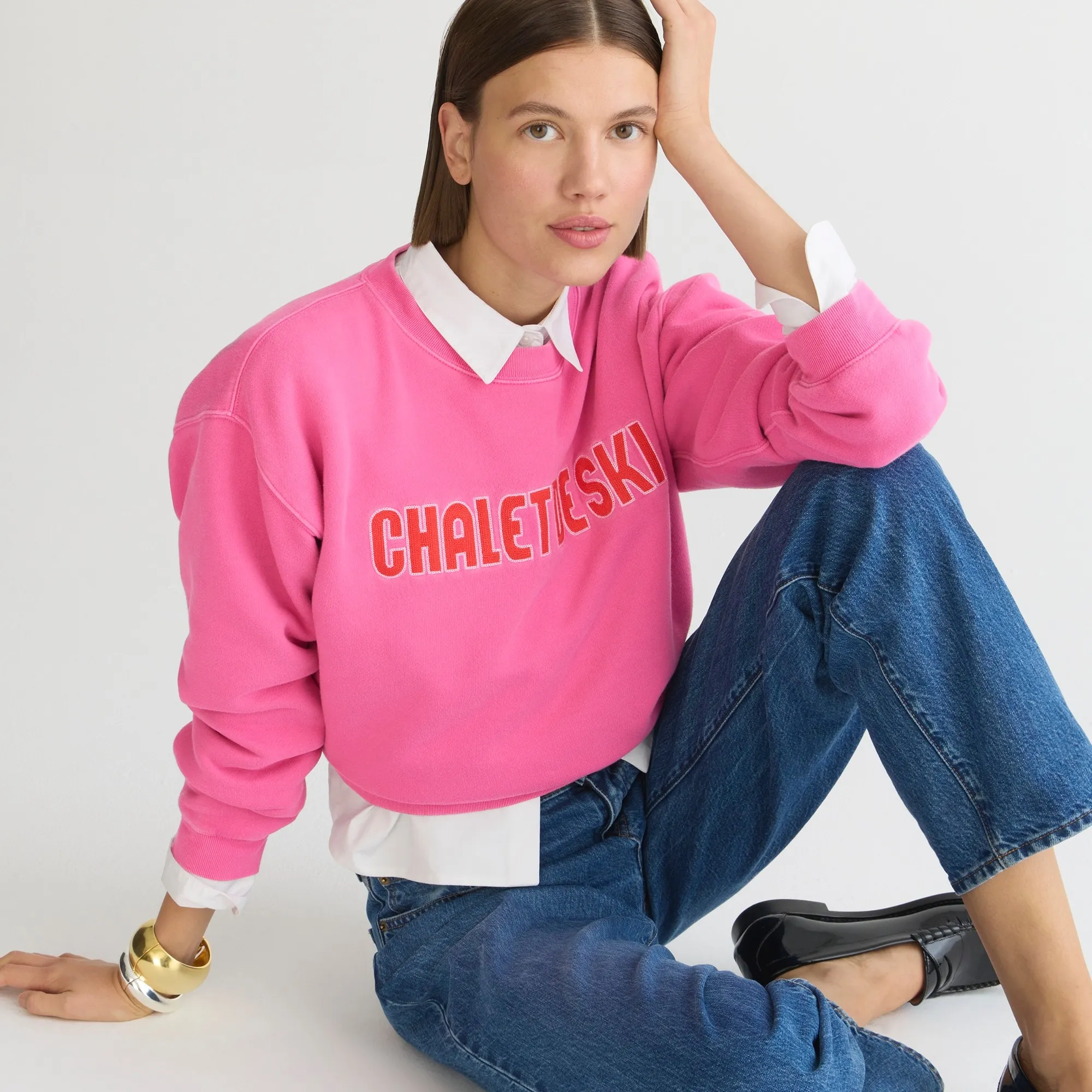 Heritage fleece chalet de ski graphic sweatshirt