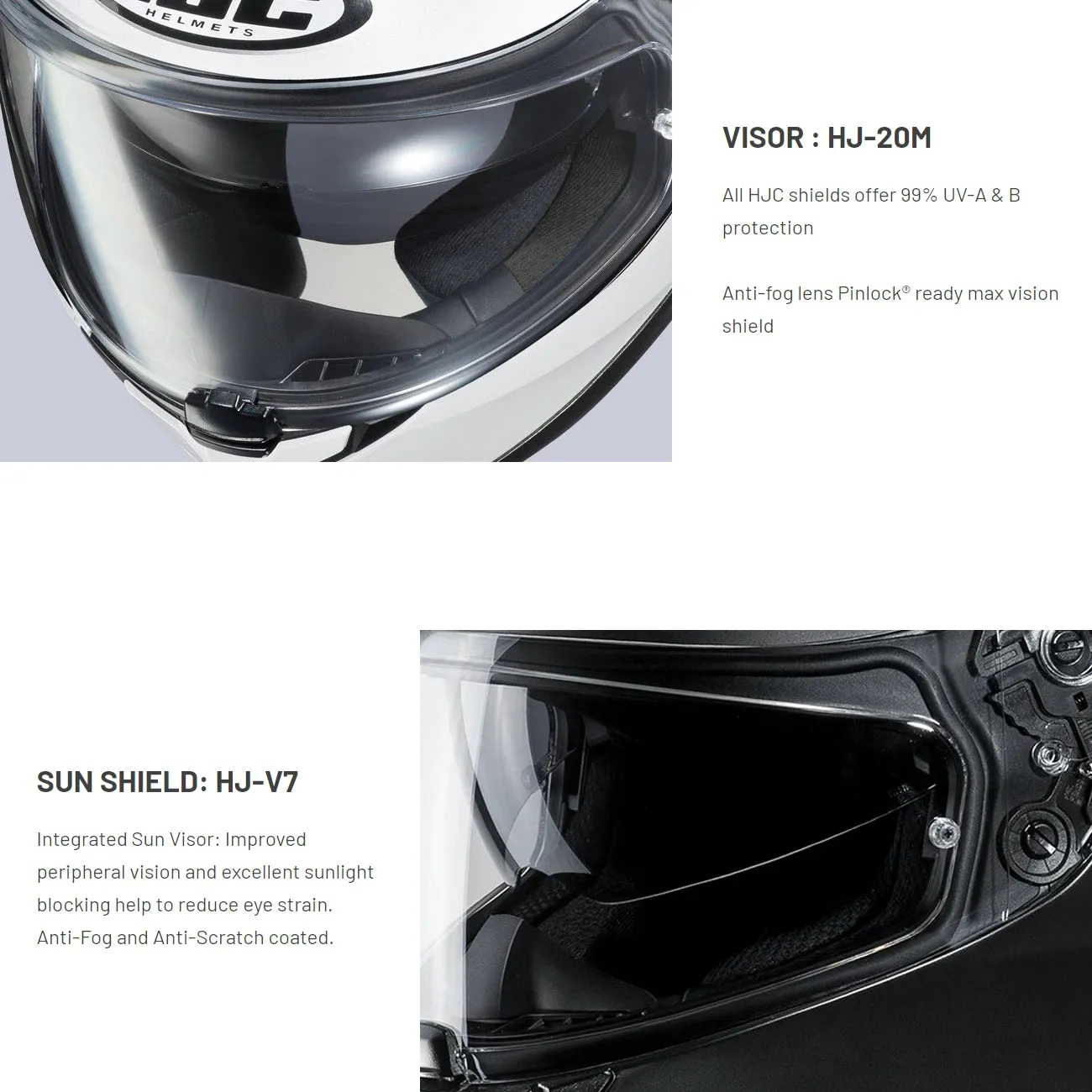 HJC C70N Plain Helmet - Black