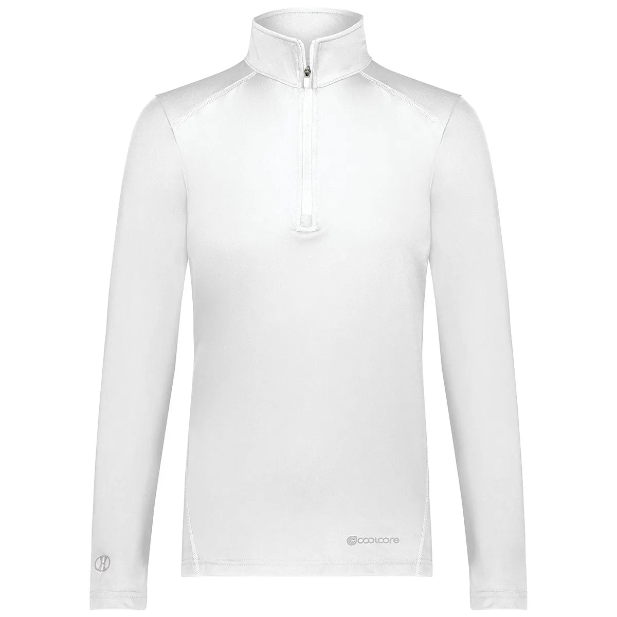 Holloway Women's White Coolcore 1/4 Zip Pullover