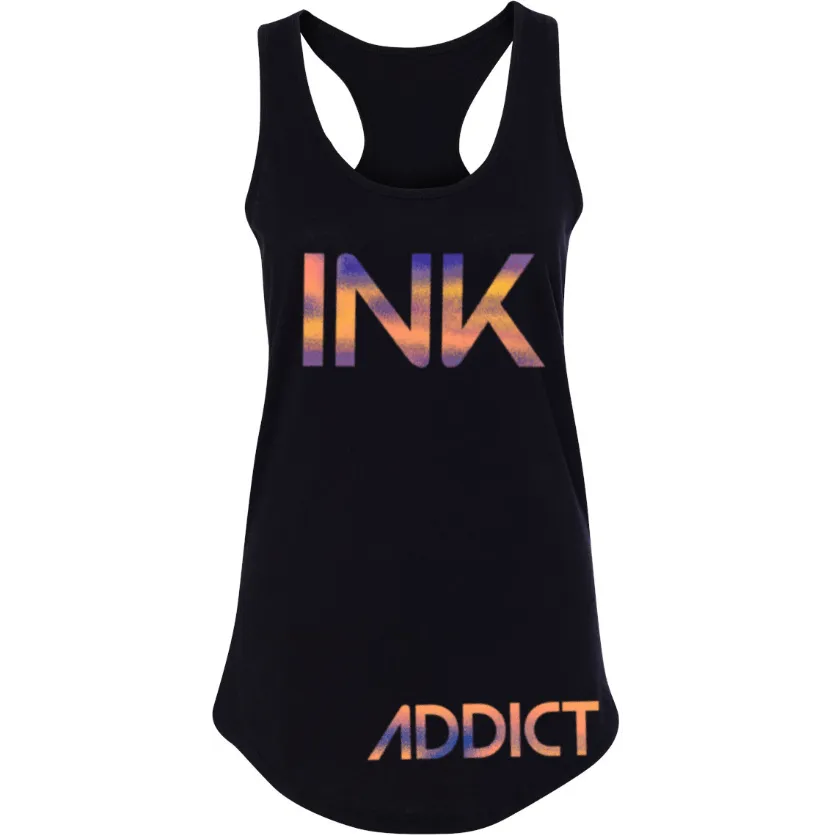 INK Chroma Women's Black Racerback Tank