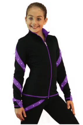 J636F Spiral jacket Fleeced Purple