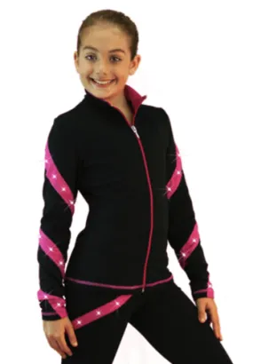 J636F Spiral jacket Fleeced tricot - Fucsia