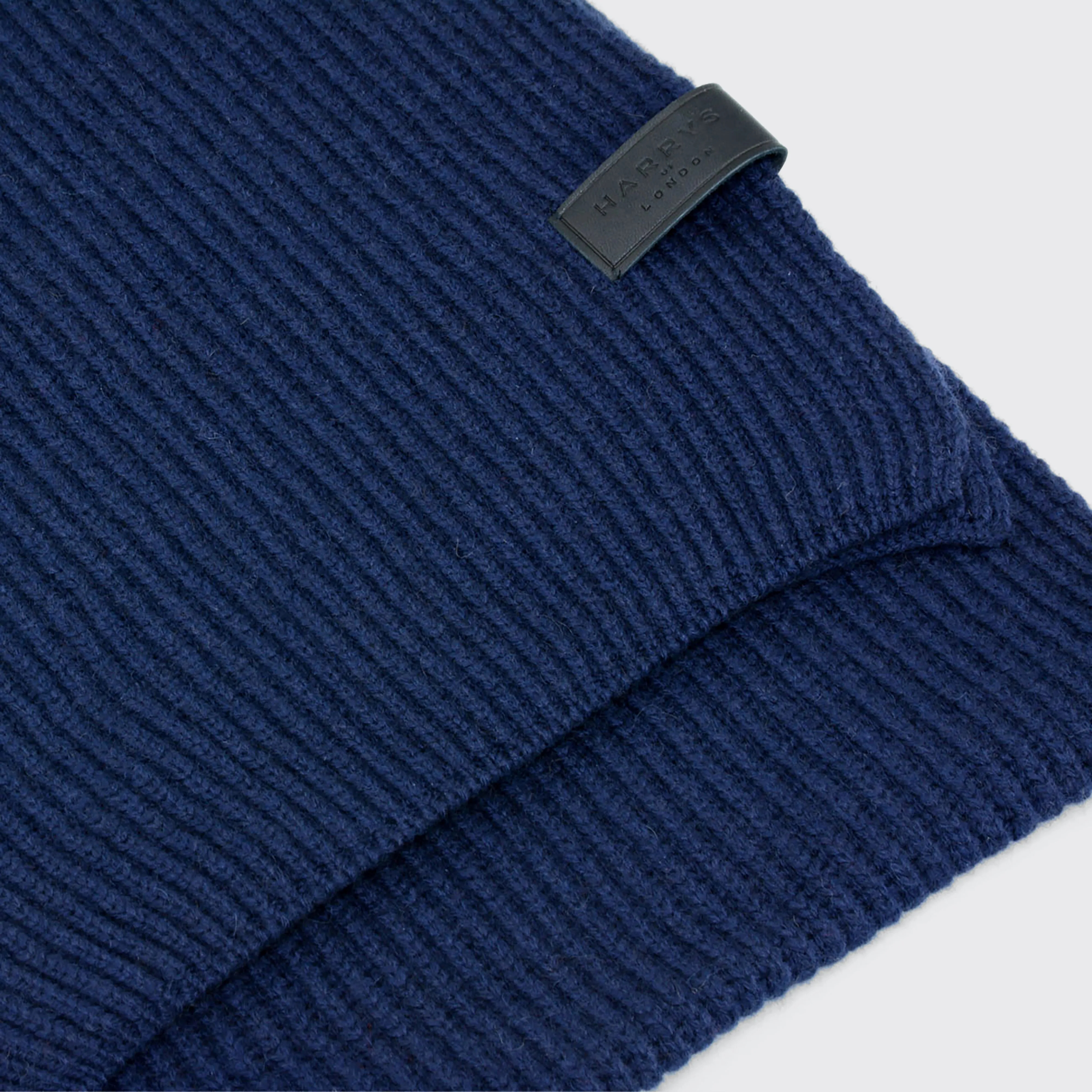 Knitted Scarf 100% Cashmere Navy