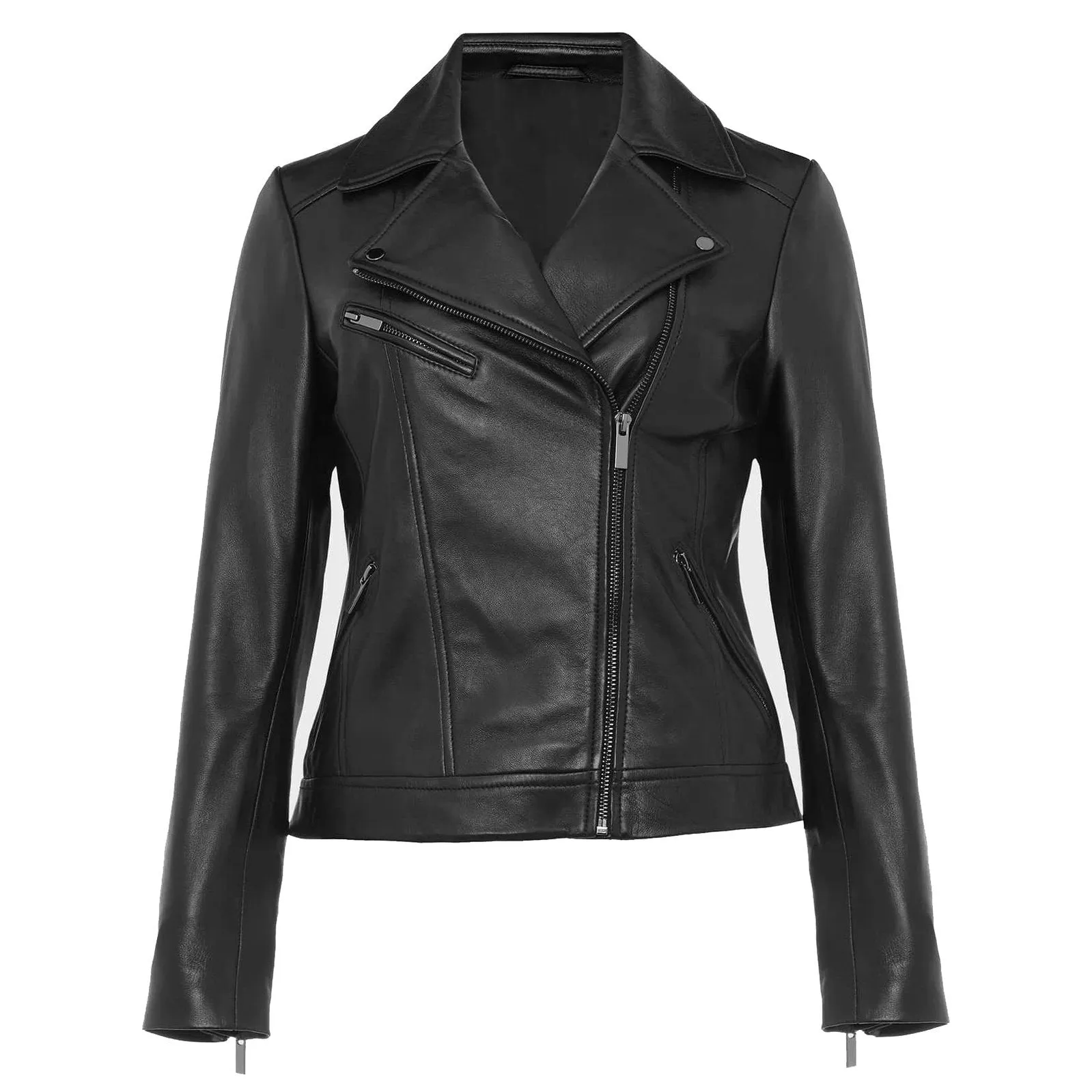 Ladies Dakota Soft Leather Jacket in Black