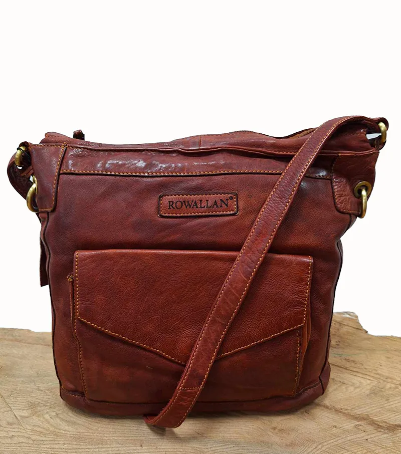 Leather Curved Top Bag - Roxburgh