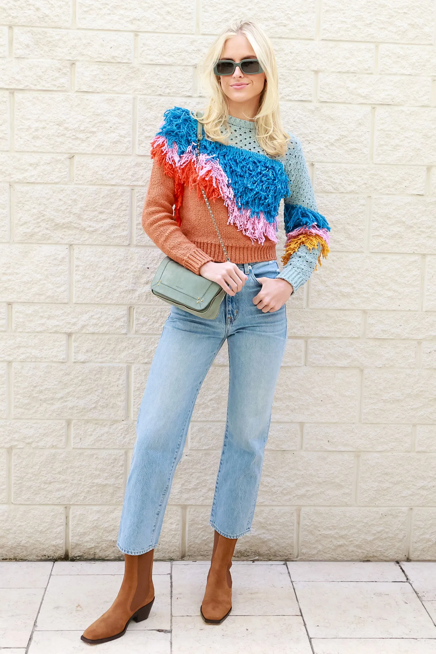 LINGUA FRANCA Wave Fringe Pullover - FINAL SALE