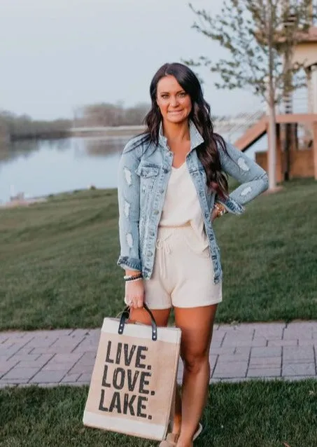 Live Love Lake Market Tote FINAL SALE