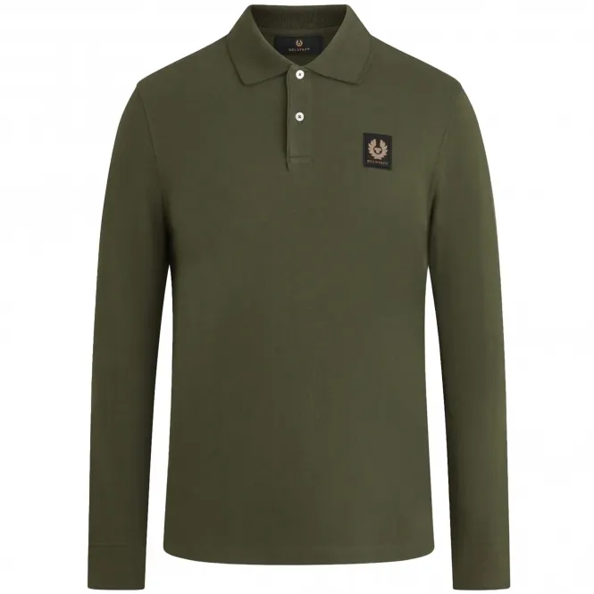 Long Sleeve Polo Shirt - Tile Green