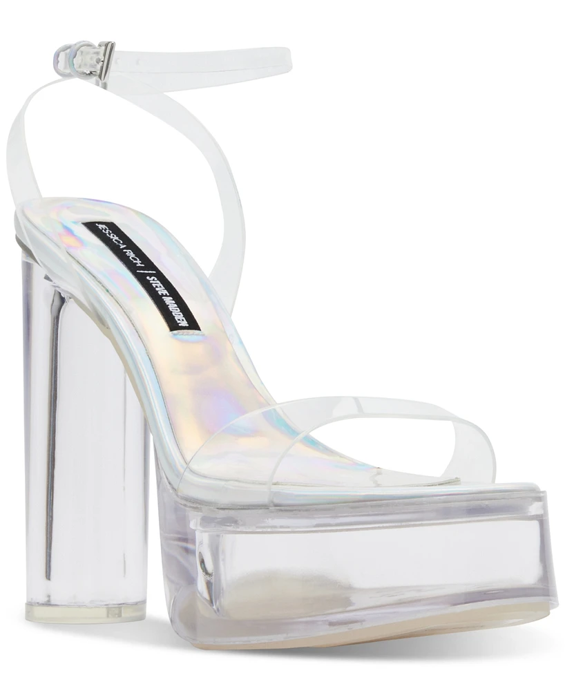 Macy's Jessica Rich x Steve Madden Nova Lucite Platform Dress Sandals