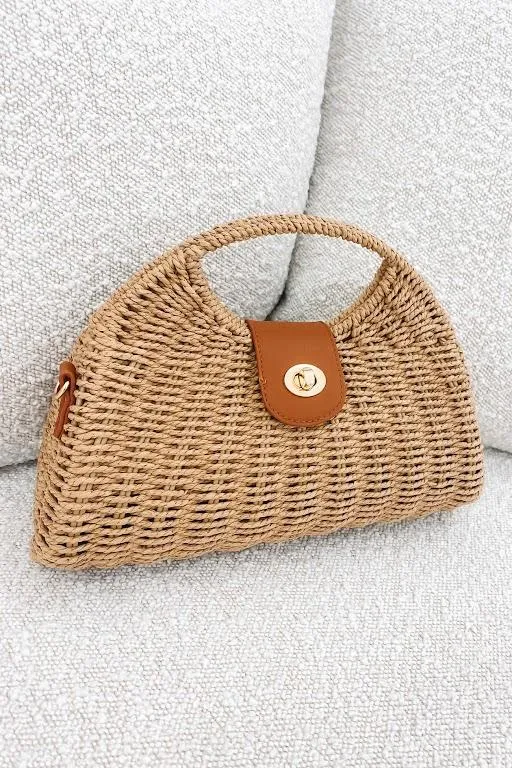 Maggie Straw Bag Tan