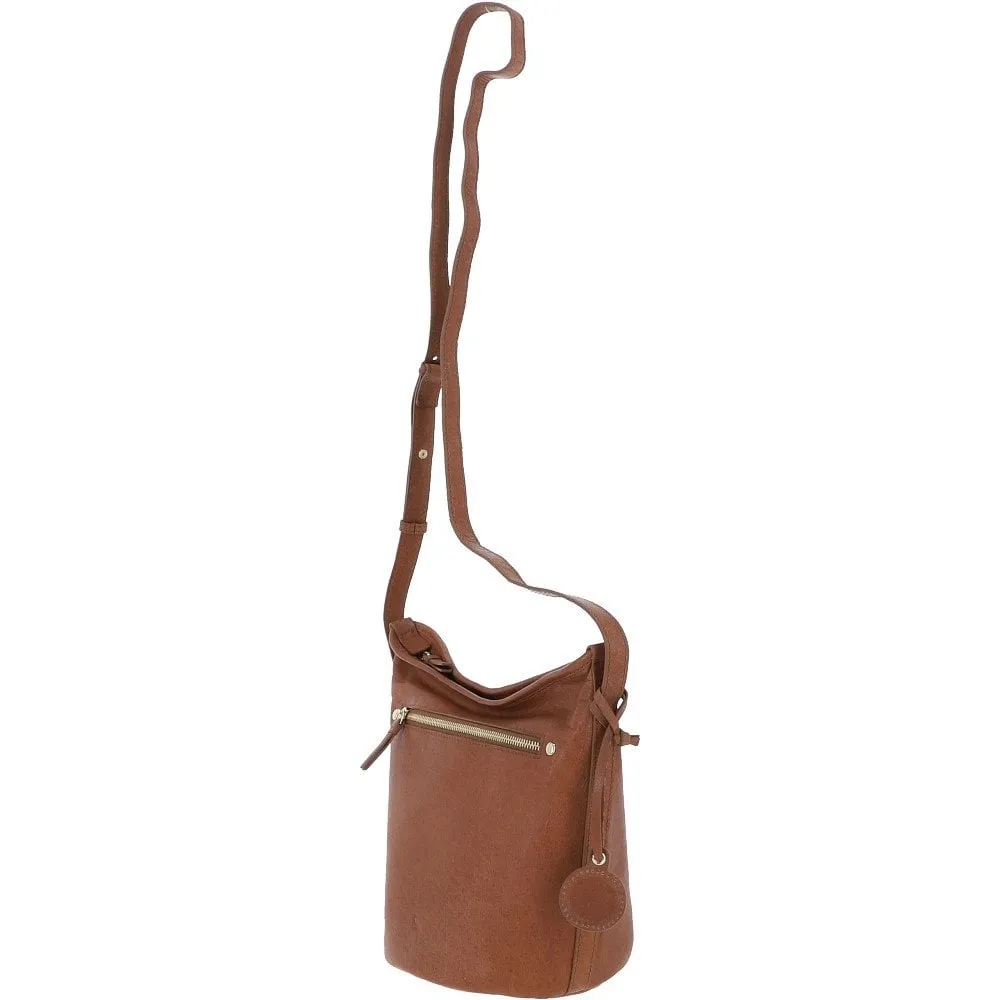 Medium Leather Cross Body Bag Nut - 62880