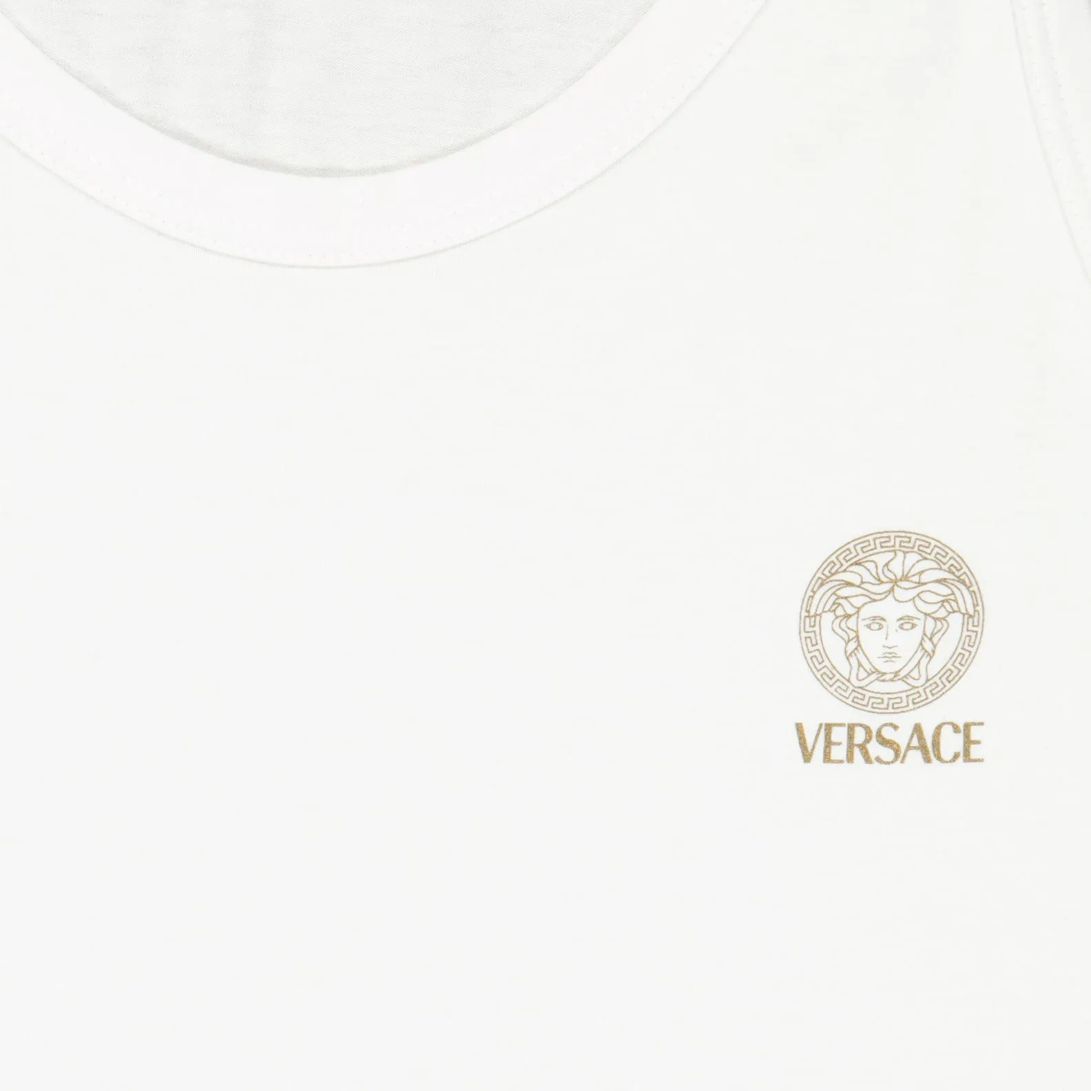 Medusa Print White Tank Top