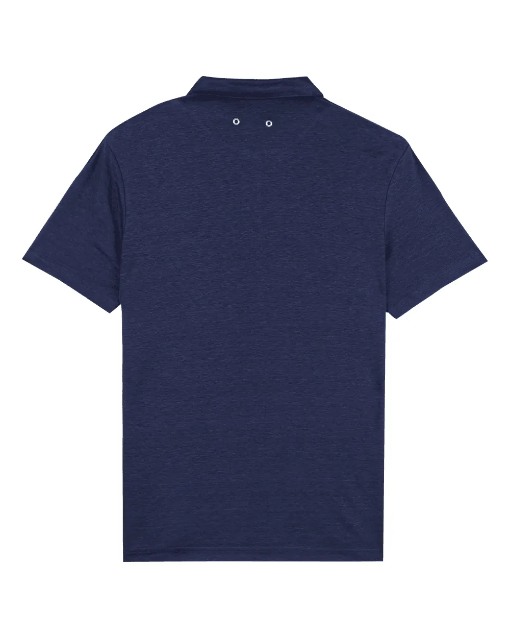 Mens Linen Jersey Polo Shirt Navy