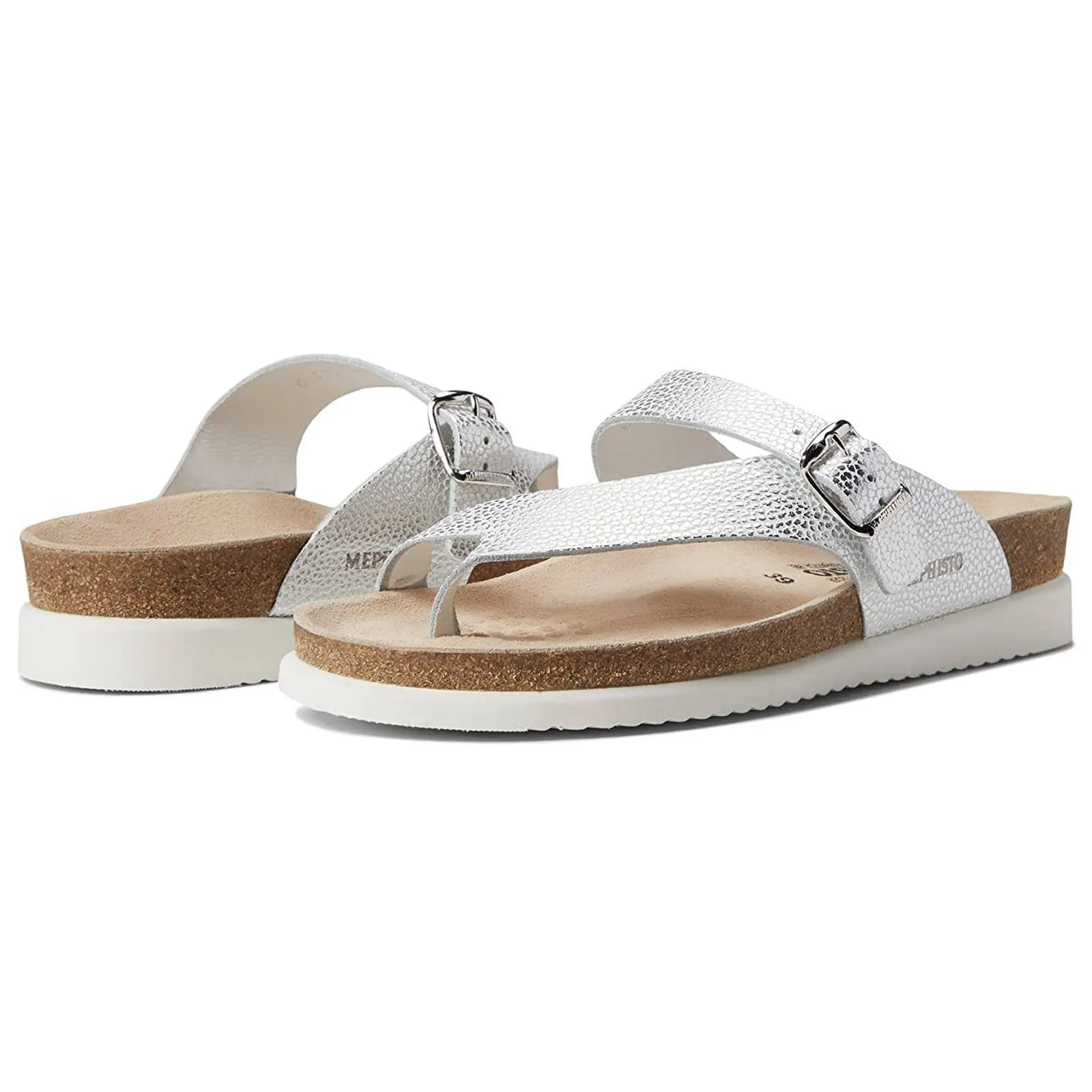 Mephisto Womens Sandals Helen Casual Buckle Strap Toe-Post Open Back Leather - UK 6.5