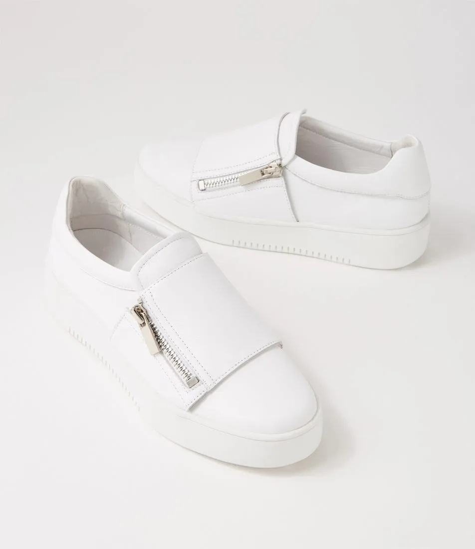 MIDAS Lagoon White Leather Sneakers