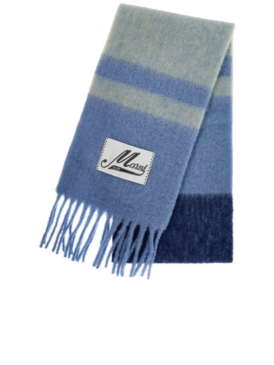 Mohair Striped Scarf