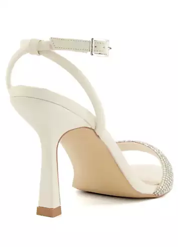 Morillo Ecru Embellished Heeled Sandals by Head Over Heels By Dune | Look Again