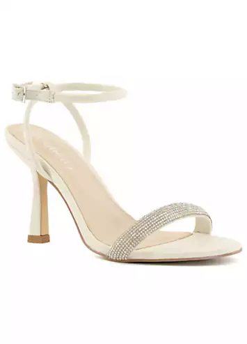 Morillo Ecru Embellished Heeled Sandals by Head Over Heels By Dune | Look Again