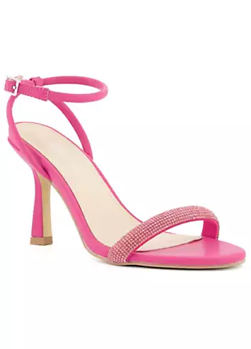 Morillo Pink Embellished Heeled Sandals by Head Over Heels By Dune | Look Again