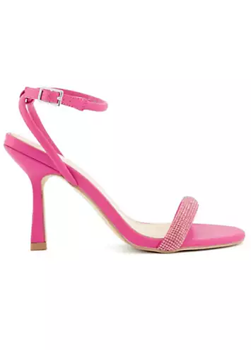 Morillo Pink Embellished Heeled Sandals by Head Over Heels By Dune | Look Again