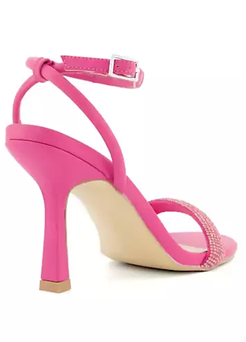 Morillo Pink Embellished Heeled Sandals by Head Over Heels By Dune | Look Again