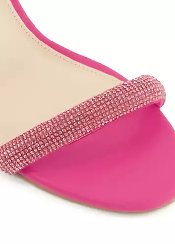 Morillo Pink Embellished Heeled Sandals by Head Over Heels By Dune | Look Again