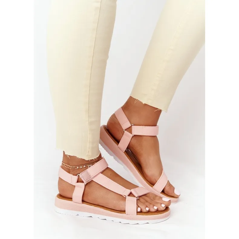 MSMG Women's Sandals On A Rubber Sole Coral Stranger pink