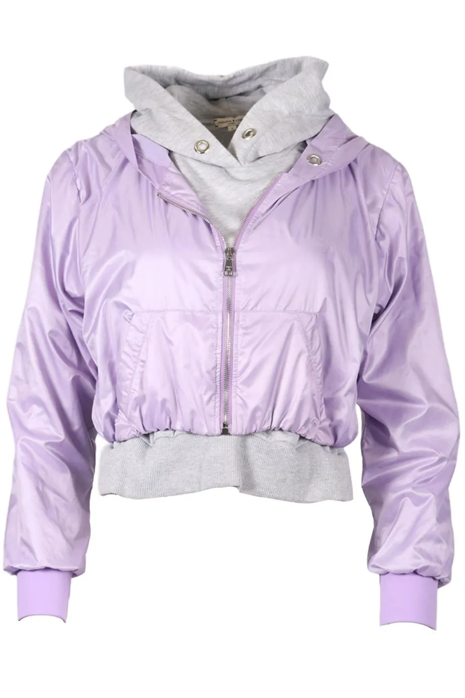 NATASHA ZINKO SHELL AND COTTON HOODIE SMALL