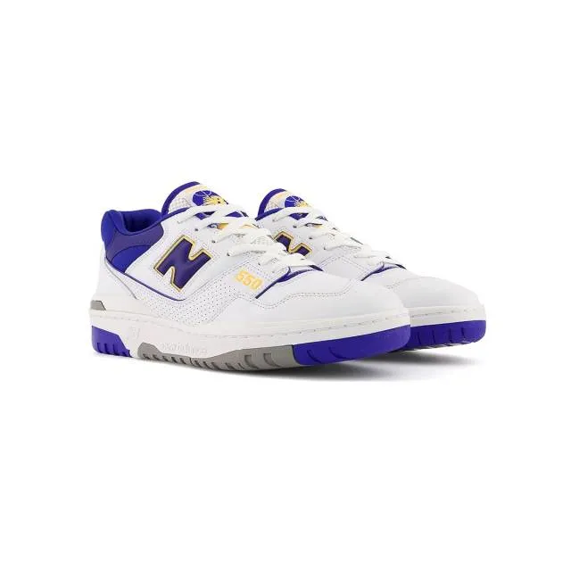 New balance 550 (la lakers/ white/ purple/ gold) men us 8-13 bb550wtn