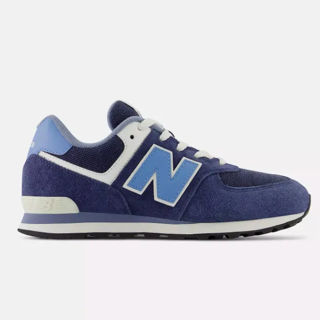 New Balance Big Kid’s 574 NB Navy with Blue