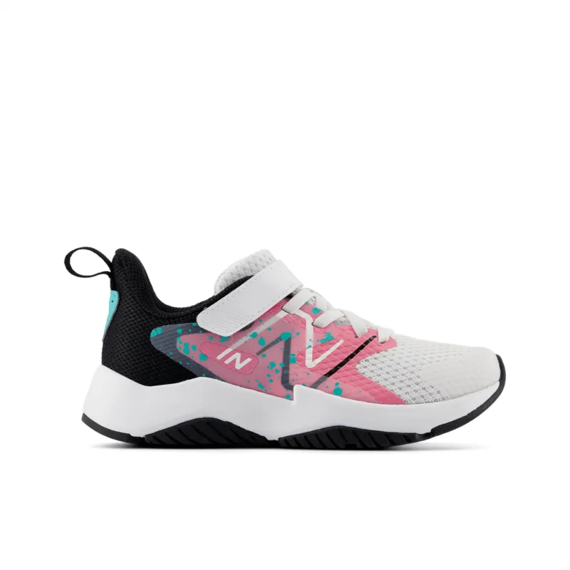 New Balance Youth Girls Rave Run V2 Bungee Lace with Top Strap - YTRAVFP2 (Wide)