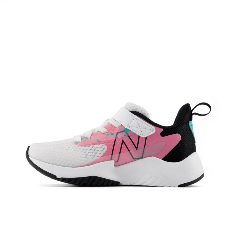 New Balance Youth Girls Rave Run V2 Bungee Lace with Top Strap - YTRAVFP2 (Wide)