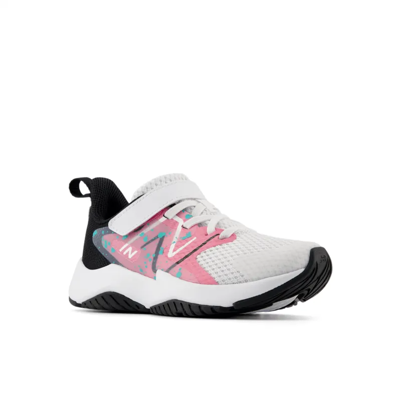 New Balance Youth Girls Rave Run V2 Bungee Lace with Top Strap - YTRAVFP2 (Wide)