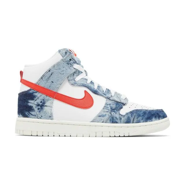 Nike Women's Dunk High (Washed Denim/ Multi-Color/ White...