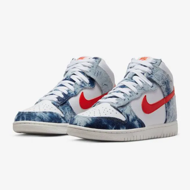 Nike Women's Dunk High (Washed Denim/ Multi-Color/ White...