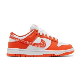 Nike Women's Dunk Low (Orange Paisley/ White/ Orange/ Wh...