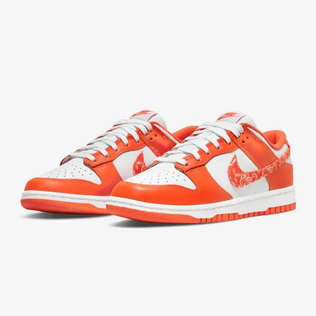 Nike Women's Dunk Low (Orange Paisley/ White/ Orange/ Wh...