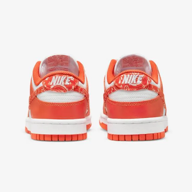 Nike Women's Dunk Low (Orange Paisley/ White/ Orange/ Wh...