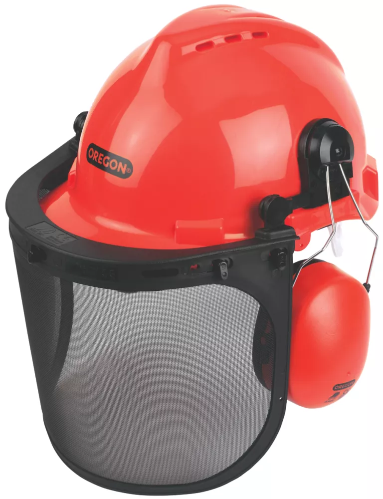 Oregon  Forestry Helmet with Ear Defenders & Visor - Screwfix