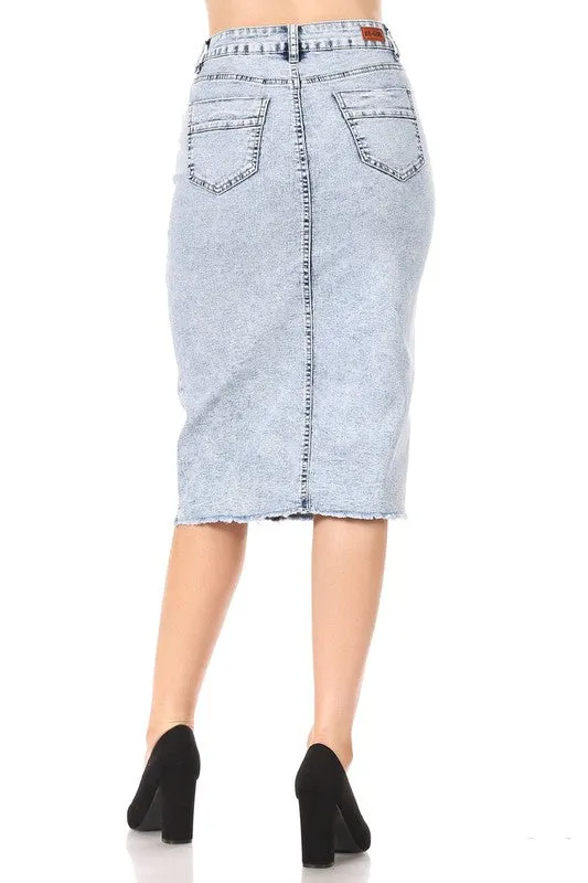 Ozzy Mineral Wash Jean Skirt