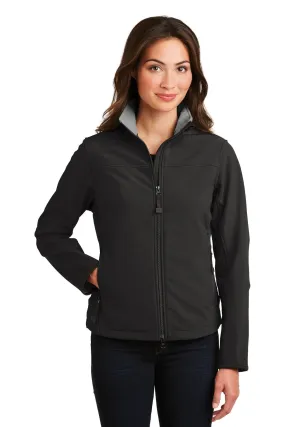 Port Authority Ladies Glacier Soft Shell Jacket L790 Black/Chrome