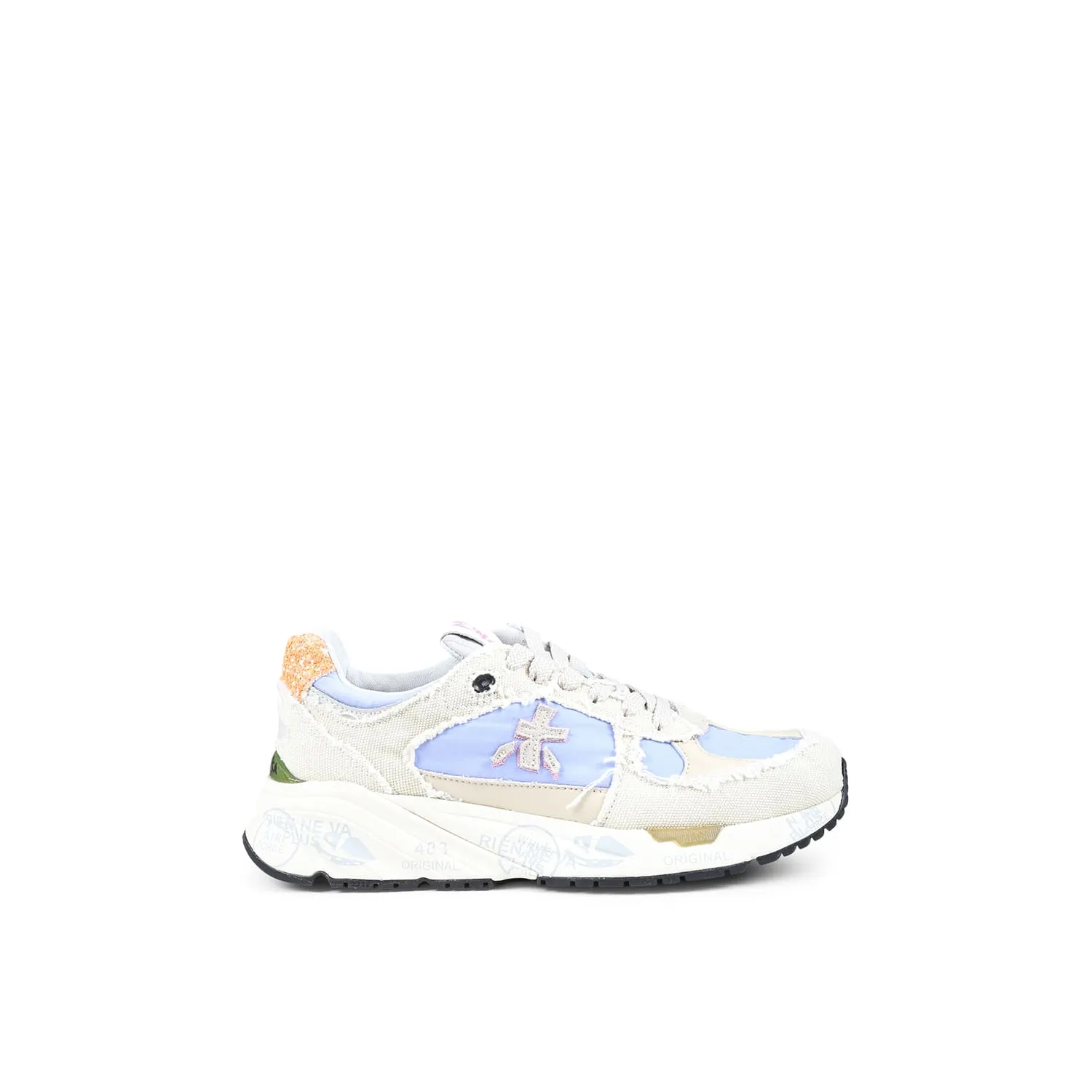 Premiata Beige Mased Sneakers For Woman With Logo